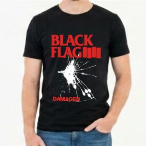 Camiseta Black Flag - Damaged